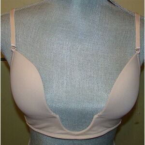 NWOT Fashion Forms: Seamless U-Plunge Wire-Free Bra sz 4 Beige 122864